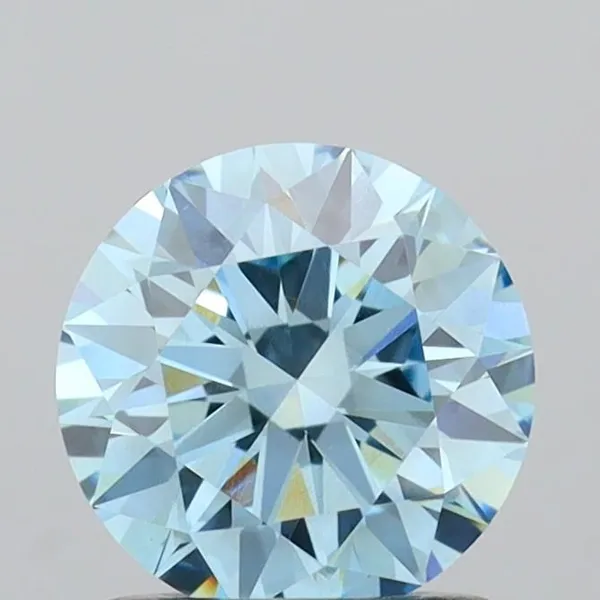 1.02ct ROUND Fancy Vivid Blue VVS2 Coloured Lab diamond