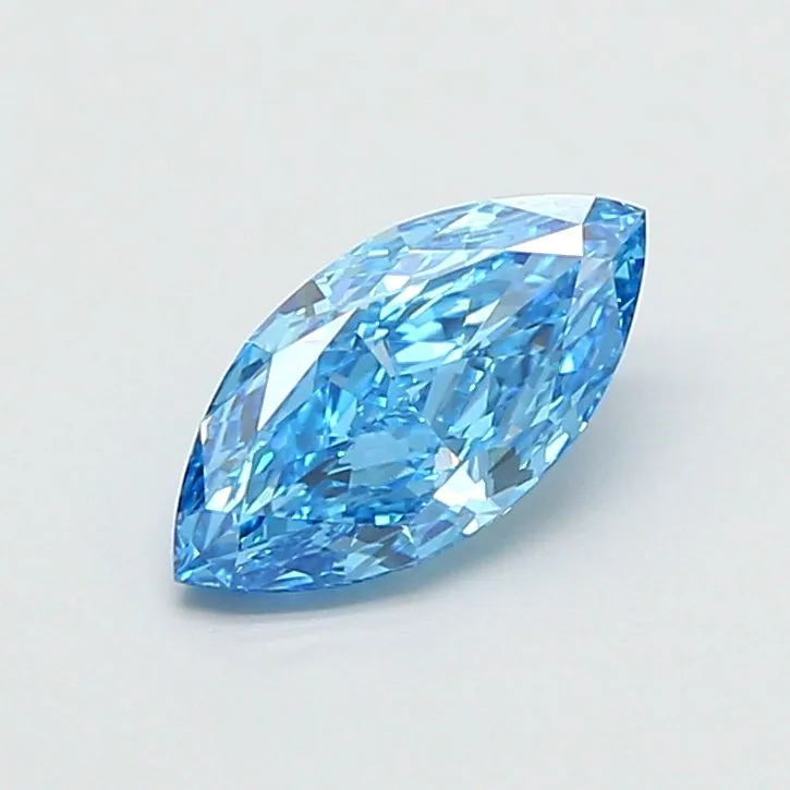 1.18ct MARQUISE Fancy Vivid Blue VVS2 Coloured Lab diamond