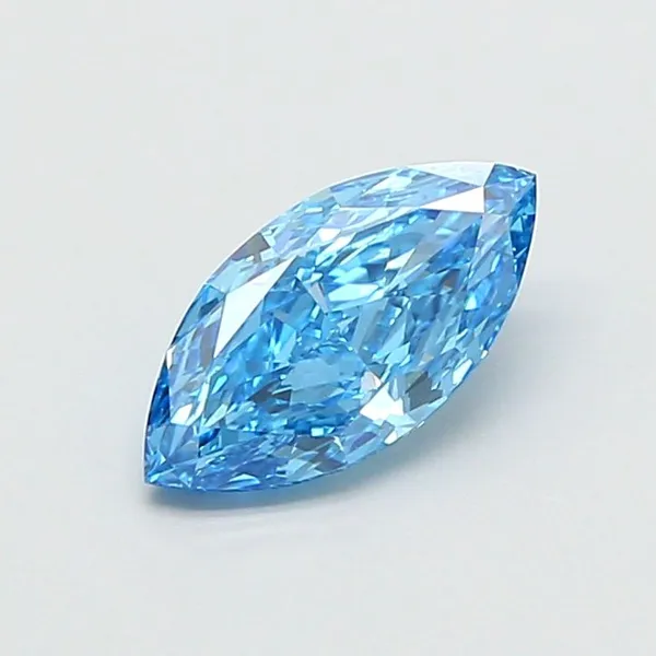 1.18ct MARQUISE Fancy Vivid Blue VVS2 Coloured Lab diamond
