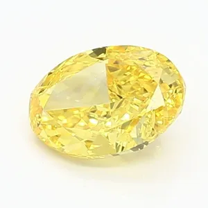 1.13ct OVAL Fancy Vivid Yellow VVS2 Coloured Lab diamond