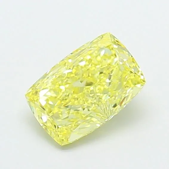 1.02ct CUSHION Fancy Intense Yellow VS2 Coloured Lab diamond