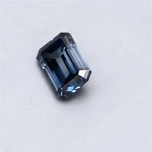 0.3ct EMERALD Fancy Deep Blue VVS2 Coloured Lab diamond