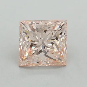 1ct PRINCESS Fancy Intense Pink VS2 Coloured Lab diamond