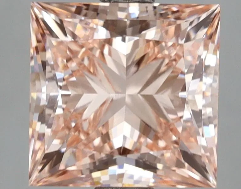 3.51ct PRINCESS Fancy Intense Pink VVS2 Coloured Lab diamond