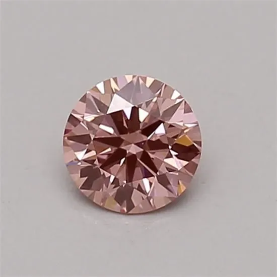0.33ct ROUND Fancy Vivid Pink VVS2 Coloured Lab diamond