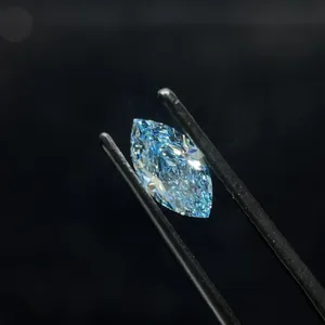 1.02ct MARQUISE Fancy Vivid Blue VVS2 Coloured Lab diamond