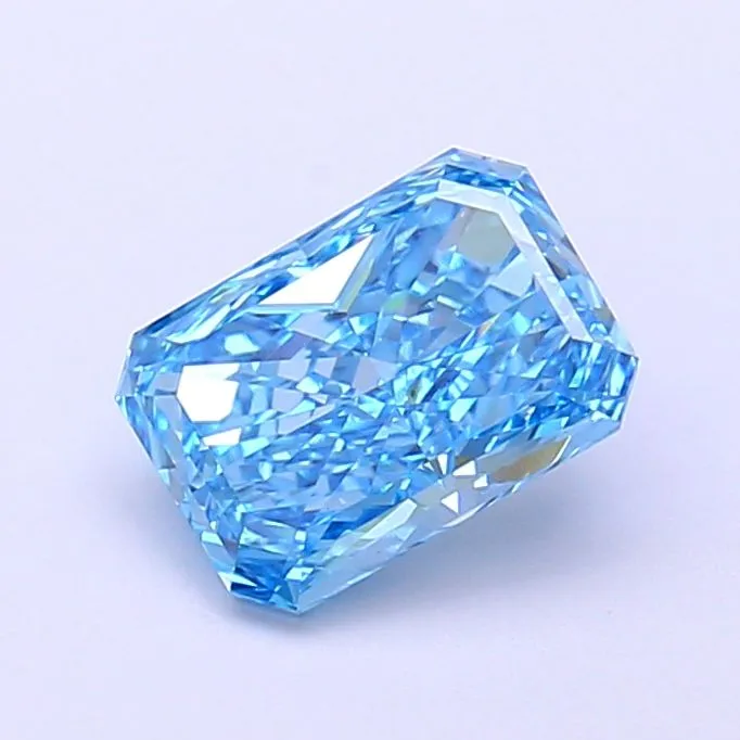 1.38ct RADIANT Fancy Vivid Blue VS1 Coloured Lab diamond