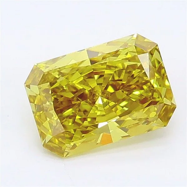 1.04ct RADIANT Fancy Intense Yellow VS2 Coloured Lab diamond
