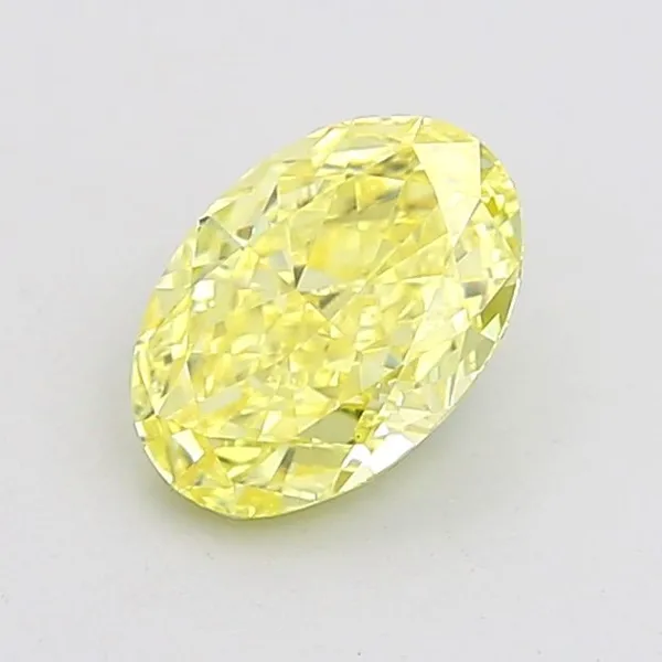 1.01ct OVAL Fancy Intense Yellow VVS2 Coloured Lab diamond