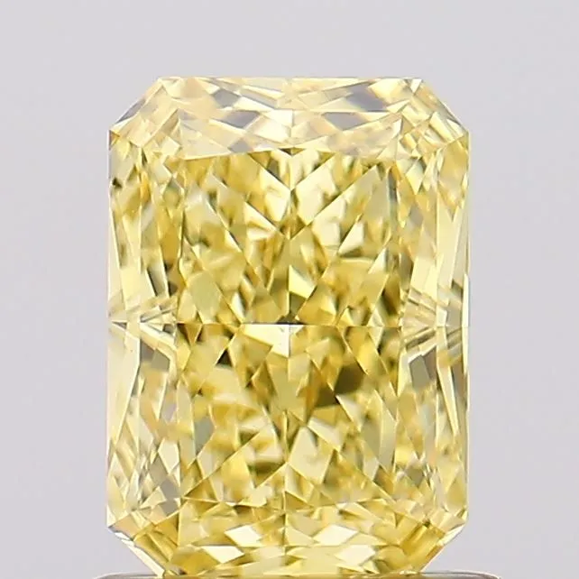 1.19ct RADIANT Fancy Vivid Yellow VVS2 Coloured Lab diamond