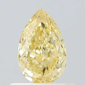 0.58ct PEAR Fancy Intense Yellow VS1 Coloured Lab diamond