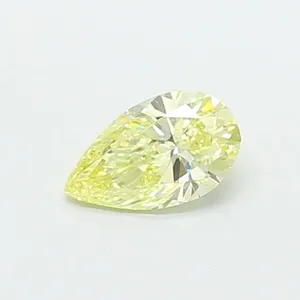 0.69ct PEAR Fancy Yellow VVS2 Coloured Lab diamond