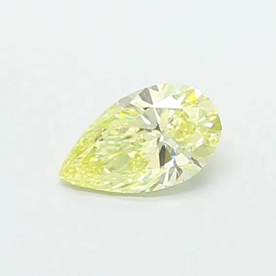 0.69ct PEAR Fancy Yellow VVS2 Coloured Lab diamond