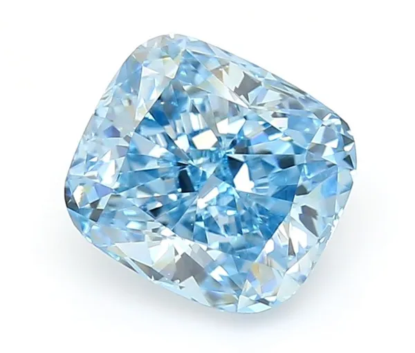 1.1ct CUSHION Fancy Vivid Blue VS1 Coloured Lab diamond