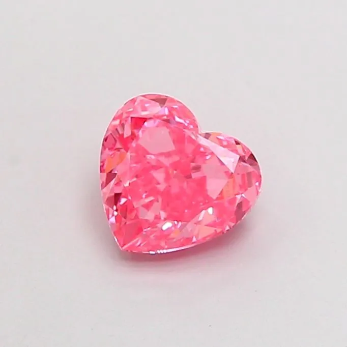 1.05ct HEART Fancy Vivid Pink SI1 Coloured Lab diamond