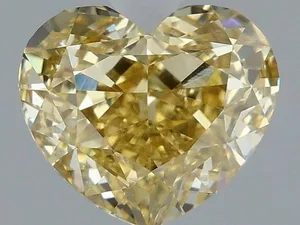 1.56ct HEART Fancy Intense Yellow VVS2 Coloured Lab diamond