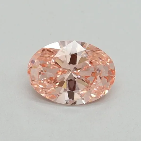 0.4ct OVAL Fancy Vivid Pink VS1 Coloured Lab diamond