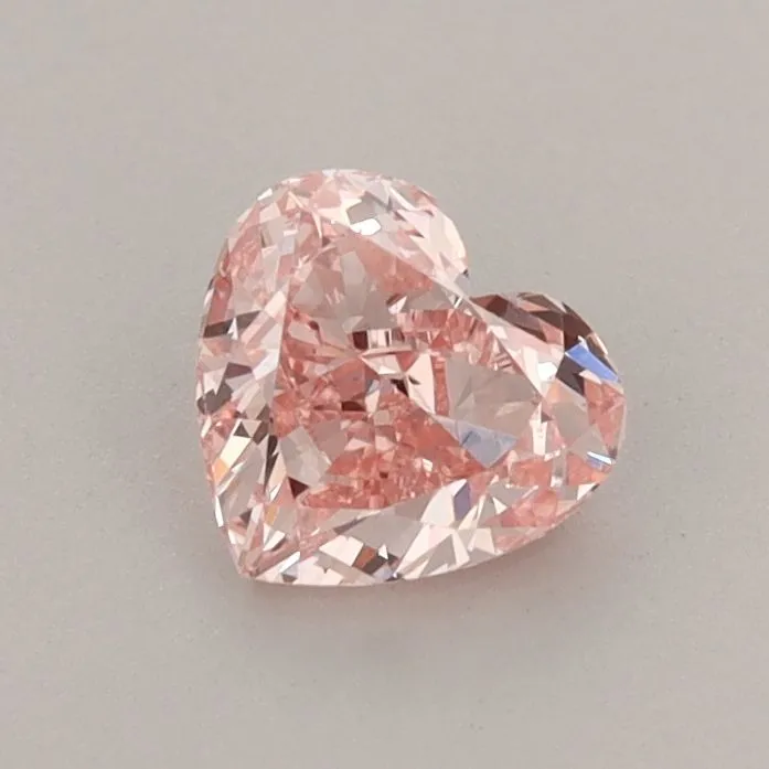 0.68ct HEART Fancy Vivid Pink VS1 Coloured Lab diamond