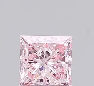 1.02ct PRINCESS Fancy Intense Pink VVS2 Coloured Lab diamond