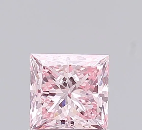 1.02ct PRINCESS Fancy Intense Pink VVS2 Coloured Lab diamond