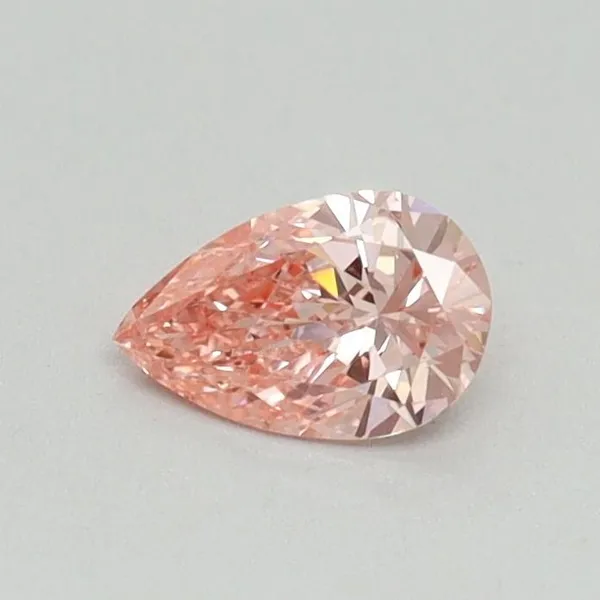 0.32ct PEAR Fancy Vivid Pink VS1 Coloured Lab diamond