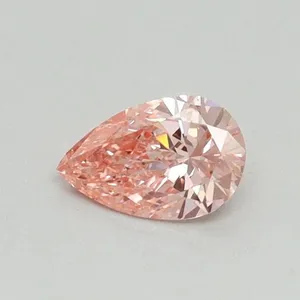 0.32ct PEAR Fancy Vivid Pink VS1 Coloured Lab diamond