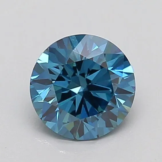 0.85ct ROUND Fancy Vivid Blue VS1 Coloured Lab diamond