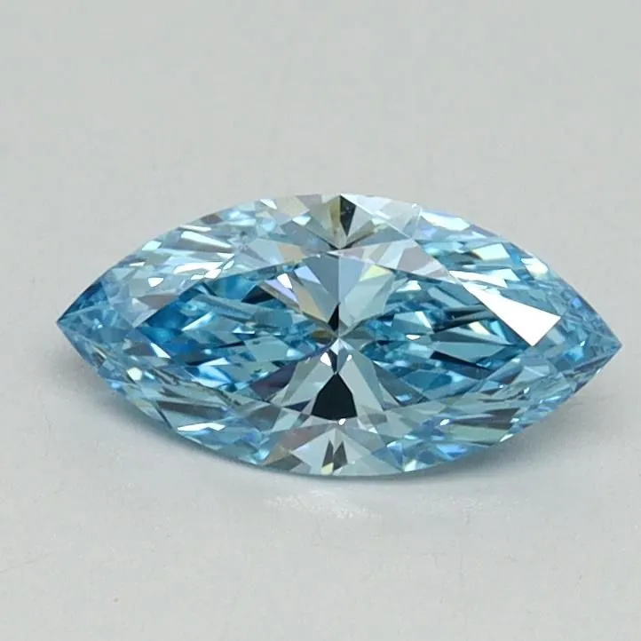 0.55ct MARQUISE Fancy Vivid Blue VS1 Coloured Lab diamond