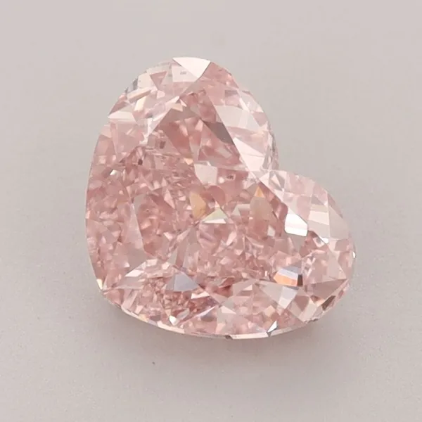 1.64ct HEART Fancy Vivid Pink VS1 Coloured Lab diamond