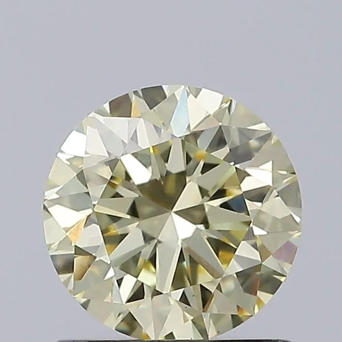 1.04ct ROUND Fancy Light Yellow VS1 Coloured Lab diamond