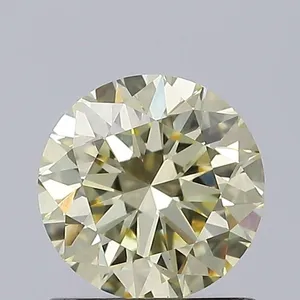 1.04ct ROUND Fancy Light Yellow VS1 Coloured Lab diamond