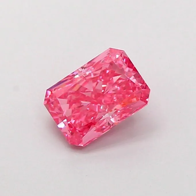 1.17ct RADIANT Fancy Vivid Pink VS1 Coloured Lab diamond