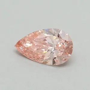 0.31ct PEAR Fancy Vivid Pink VS2 Coloured Lab diamond