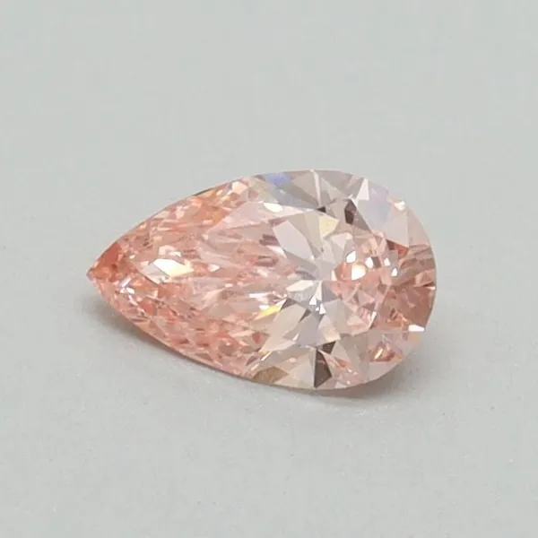 0.31ct PEAR Fancy Vivid Pink VS2 Coloured Lab diamond
