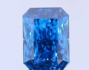 0.7ct RADIANT Fancy Vivid Blue VS2 Coloured Lab diamond