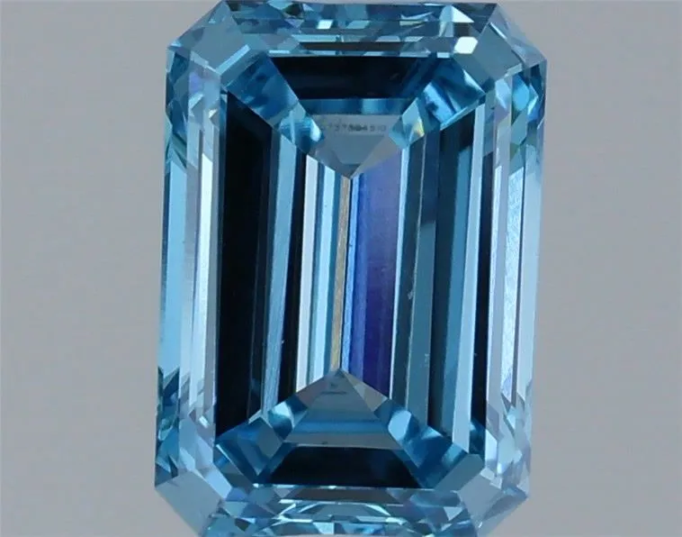 1.30ct EMERALD Fancy Vivid Blue VS1 Coloured Lab diamond