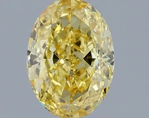 1.01ct OVAL Fancy Vivid Yellow VS1 Coloured Lab diamond
