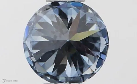 0.35ct ROUND Fancy Vivid Blue SI1 Coloured Lab diamond