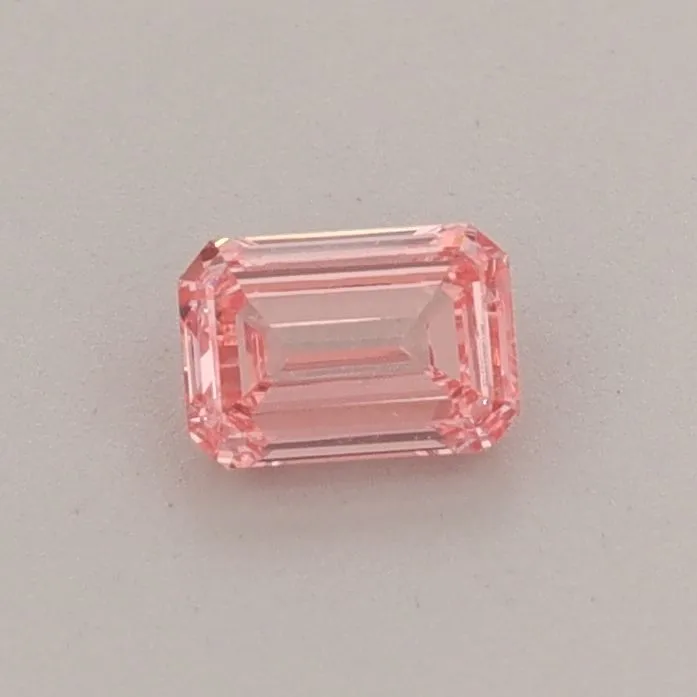 0.32ct EMERALD Fancy Vivid Pink VS1 Coloured Lab diamond