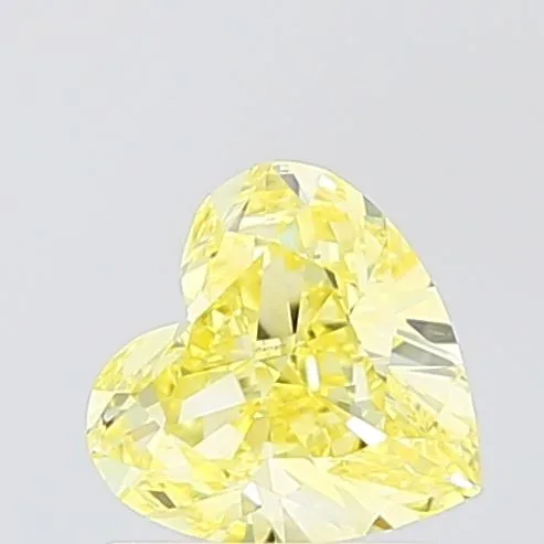 1ct HEART Fancy Intense Yellow VVS2 Coloured Lab diamond