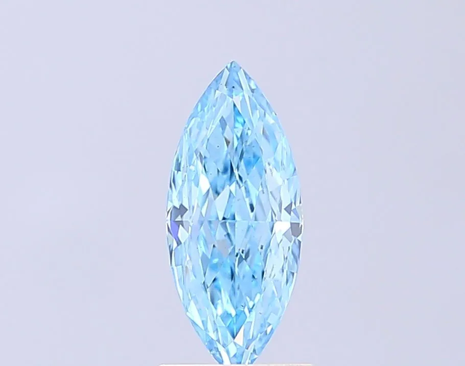 1.09ct MARQUISE Fancy Vivid Blue VS1 Coloured Lab diamond