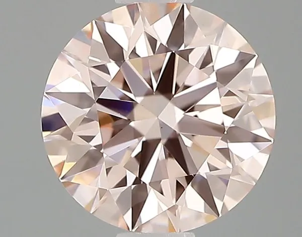 0.72ct ROUND Fancy Intense Pink VS1 Coloured Lab diamond