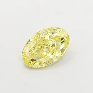 1.08ct OVAL Fancy Intense Yellow VS1 Coloured Lab diamond