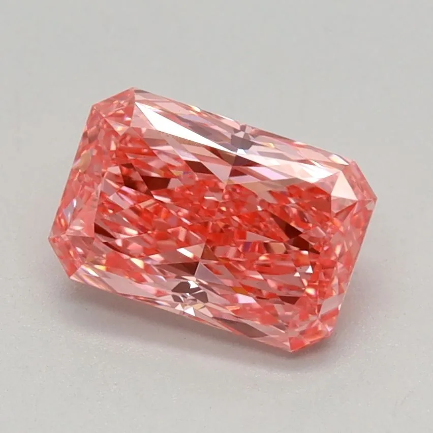 1.01ct RADIANT Fancy Vivid Pink VS1 Coloured Lab diamond