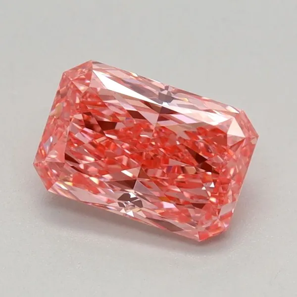 1.01ct RADIANT Fancy Vivid Pink VS1 Coloured Lab diamond