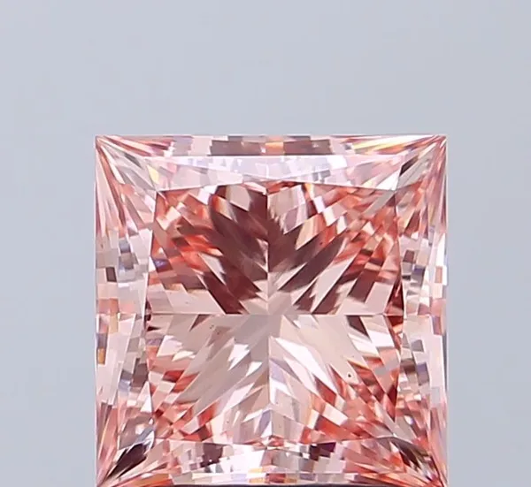3ct PRINCESS Fancy Intense Pink VS1 Coloured Lab diamond