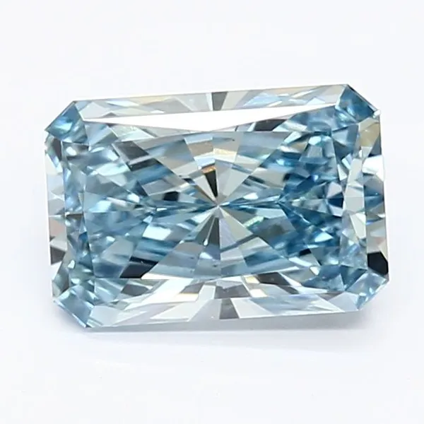 1.3ct RADIANT Fancy Vivid Blue VS1 Coloured Lab diamond