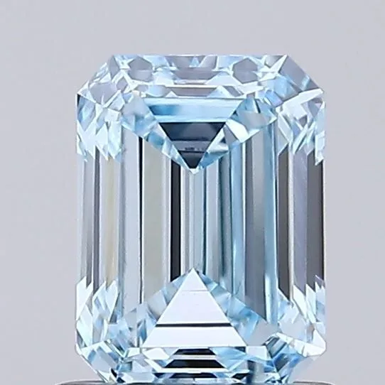 0.92ct EMERALD Fancy Intense Blue VS1 Coloured Lab diamond