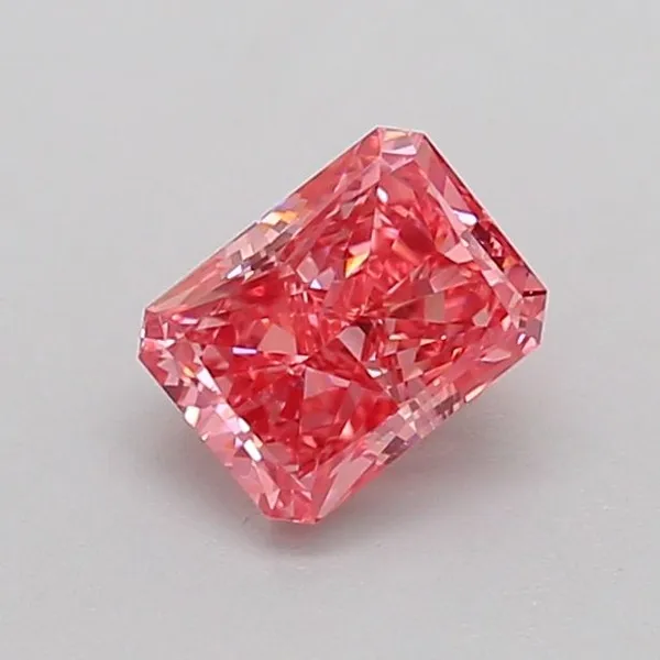 0.71ct RADIANT Fancy Vivid Pink VS2 Coloured Lab diamond