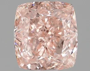 1.02ct CUSHION Fancy Vivid Pink VVS2 Coloured Lab diamond